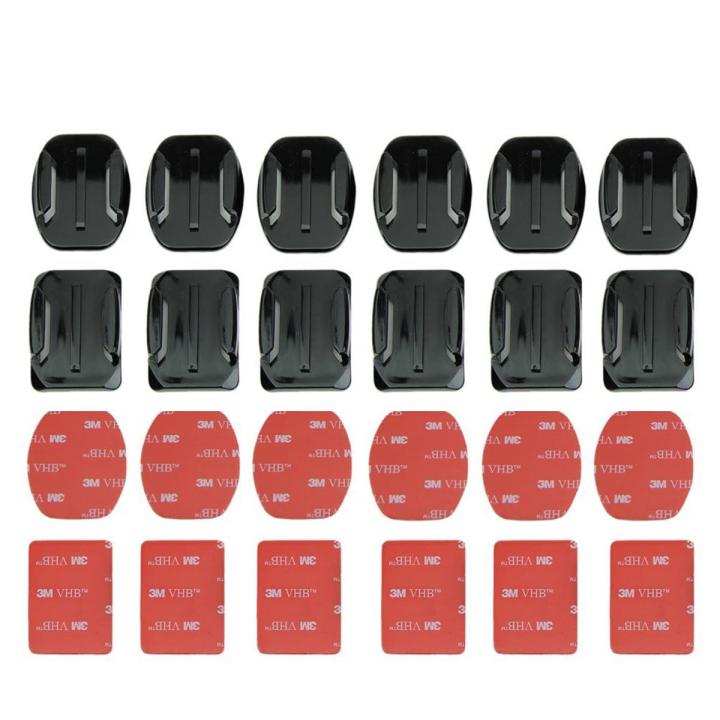 Adhesive Mounts For GoPro hero 10 9 8 7 6 5 4 Curved Flat Mounts 3M Sticky Pads for Go Pro Xiaomi Yi SJCAM Action Camera Helmet Board Car