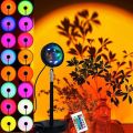 Sunset Lamp with Phone APP Remote-16 Rgb Colors LED Projection| Light-Ambient Lighting Mood Setting-Golden Hour Light| Photography Tiktok-USB Night| Sunset Light with Remote Control LED Projector Sunlight Lamp Sunrise Lamp for Selfie Lighting Party Decor. 