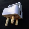 3 Pin Small Power Plug Ceramic Base 15A with Handle- High Quality. 