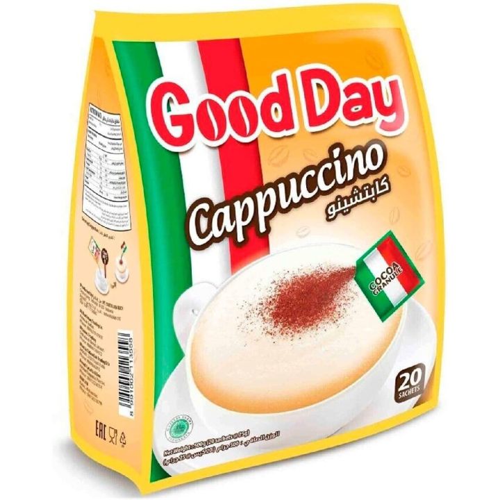 Good Day Cappuccino Instant Coffee (One Pack 500g - with 20 Sachets)