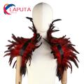 Adjustable Feather Wrap Soft Adjustable Faux Feather Shawl for Cosplay Stage Performance Gothic Collar Scarf Dancer Costume Wrap Cape Retro Style. 