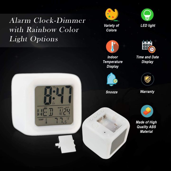 Dice%20Table%20Alarm%20Clock%20(Colorful)%20Digital%20Alarm%20Thermometer%20Night%20Glowing%20Cube%207%20Colors%20Clock%20LED%20Change%20LCD%20for%20Bedroom%20Child%20Kids%20Alarm%20Clock%20Stocking%20Stuffers%20for%20Kids,%20Easy%20Setting%20Digital%20Travel%20Large%20Display%20Time-Date-Alarm%20Snooze,%20Bedrooms%20-%20Image%208