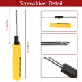 1PCS - 2 Sides Phillips and Slotted Double Head Screwdriver. 