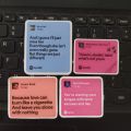 20 pcs TV GIRL SPOTIFY LYRICS sticker pack based on popular songs blue hair, not allowed,  heaven is a bedroom, lovers rock, hate yourself ideal for  dairies, notebooks, journaling, phone cases, guitars, gifting and perfect for music lovers. 