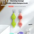 Brand Bytes 2 In 1 Silicone Shampoo Brush Handheld Round Soft Scalp Massage Brush Bath Massage Brush Hair Shower Brush Comb SPA Shower Brush. 
