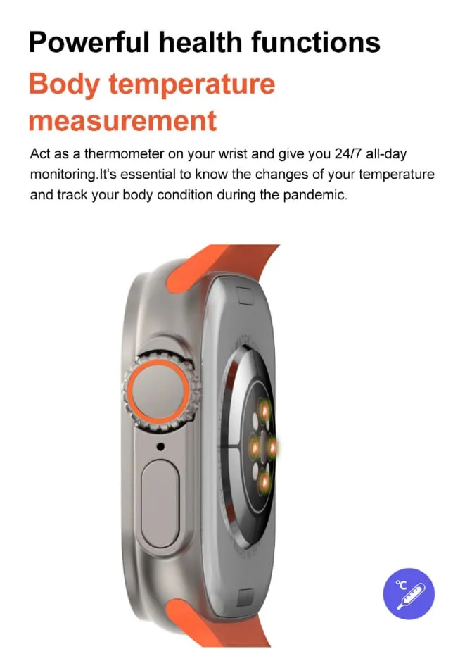 Body Temperature Sensor Watch That Tells Temperature Temperature