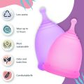 【FASHION】 Reusable Menstrual Cup Silicone Period Cups Comfortably Use For 12 Hours Tampon And Pad Alternative Feminine Hygiene Product. 