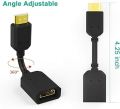 High Speed HDMI Extension Male to Female Cable Extension Cable Converter Adapter Extender for Chromecast 10 cm (Black). 