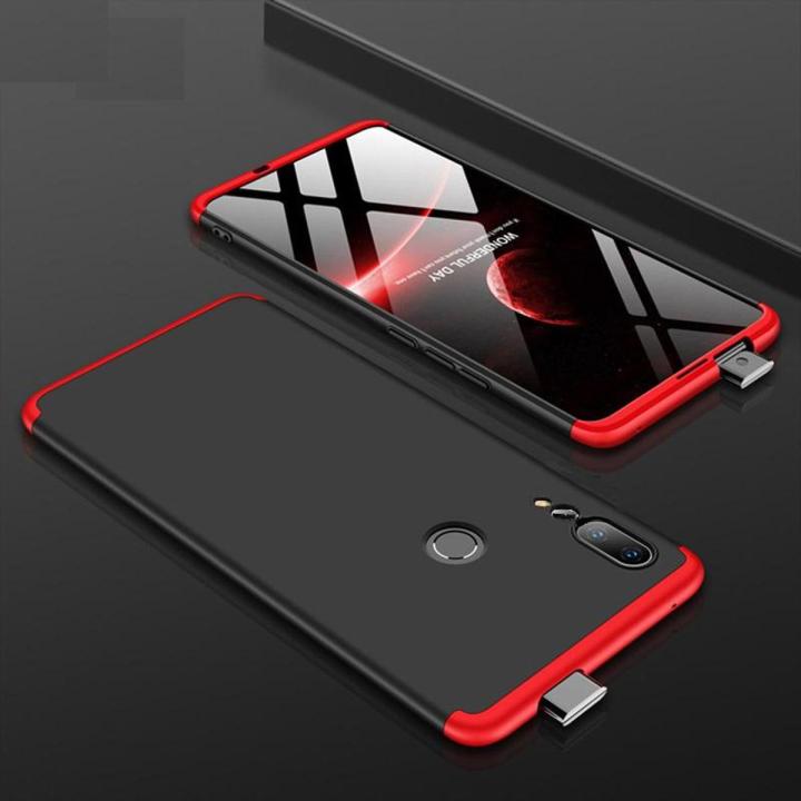 Huawei Y9 Prime 2019 Mobile Back Cover Case 360 Full Coverage Protection Gkk Brand - Red & Black
