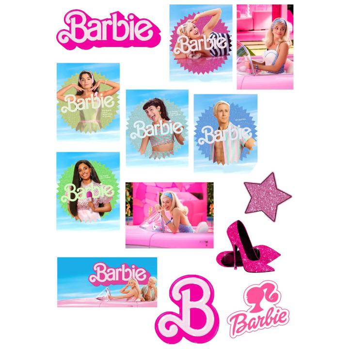 Barbie Stickers for Laptop Car Bike Phone Stickers 13Pcs Notebook Waterproof Sticker Daraz.pk