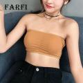 Backless Crop Top Comfortable Seamless Strapless Push Up Bandeau Tube Top Bra for Women Anti-slip Anti-exposure Solid Color Underwear. 
