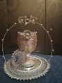 Doodh pilai glass - Doodh pilaye glass with tray - wedding glass - wedding rasm - milk glass - wedding milk glass. 