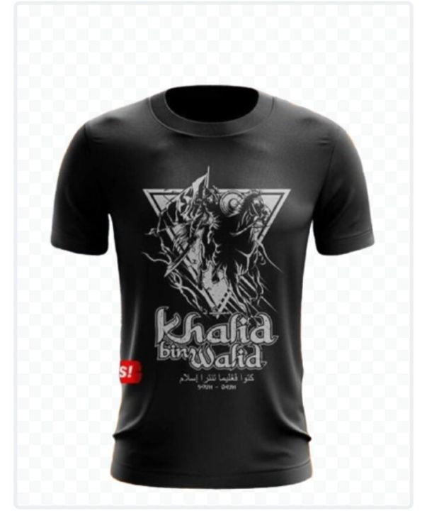 Baju viral Khalid bin Walid unisex short sleeve T-shirt 100% cotton premium quality Kain Tebal lembut ready stock