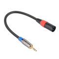 3-Pin XLR Plug To 6.35Mm Plug Adapter Jack Male Plug Stereo Audio Cable Mic Adapter for Mixer Amplifier Speaker. 