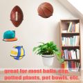 2 Pack Foldable Ball Holder Wall Mounted,Sports Ball Display Rack for Basketball Volleyball Rugby Soccer Football. 
