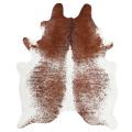 Speckled White with Brown Real Cowhide Rug - Genuine Hair on Cow Hide – Top Quality Carpet Options for Home Decor. 