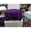 Sindhi Topi Hand Made Multicolored Embroidery Work Traditional  Sindhi Topi Cultural Cap سندھی ٹوپی‎. 