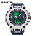 Sanda Military Industry Quality Trend Waterproof and Anti drop Multifunctional Outdoor Sports Watch SD6126-19. 