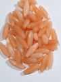 Acrylic Long Cut Marble Textured Peach Beads for DIY Crafts - Pack of 40gms - Ideal for DIY, Crafting, Jewelry Making, Jewelry, and Dress Accessories.. 