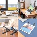 Top Selling Foldable Height Adjustable Plastic Laptop Stand Holder Overheat Protection Portable Desktop Holder Compatible for All Laptops. 