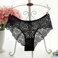 Women Full Lace Panties High-Crotch Transparent. 