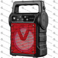Kts-1706 Solar bluetooth speaker wireless portable outdoor speaker 4 inch with torch light FM radio USB , Memory Card TWF mp3 music player. 