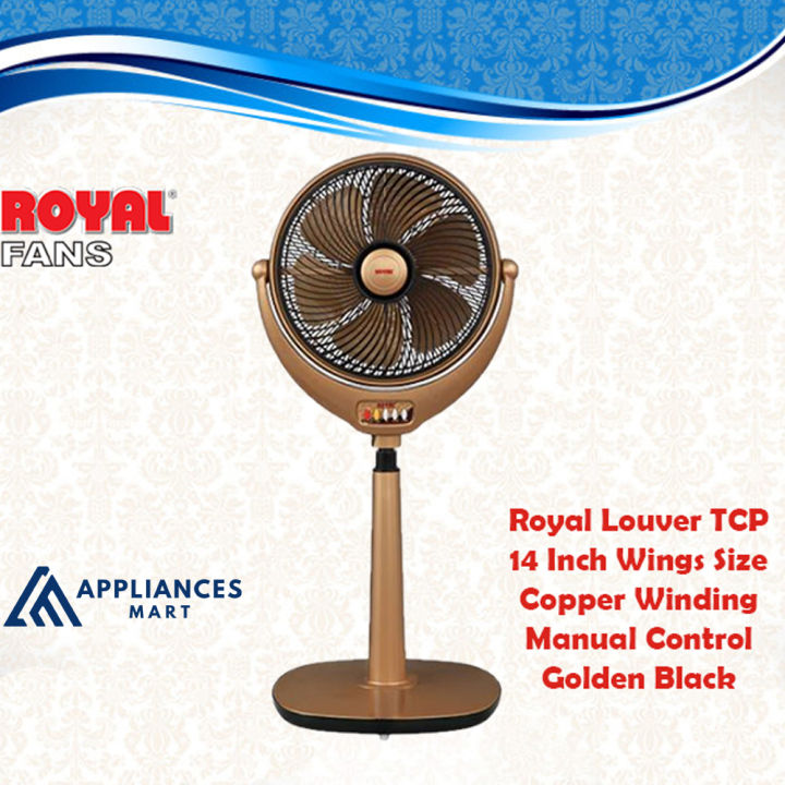 Royal Fans Standing/Pedestal TCP Louver Fan - Copper Winding - 14