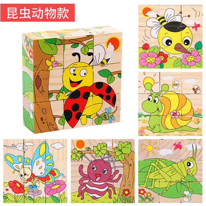 Insects - Wooden cubical puzzle - 6 sided
