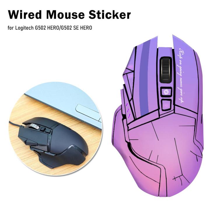 DIY Matte Mouse Sticker for Logitech G502 HERO Colorful PVC Frosted Texture Mouse Feet Film Mice Protective Cover for G502 HERO