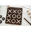 Wooden tic tac Toe Game Super Fun-Board Game Best Educational Toy For Family 6x6 Inches High Quality Board Game Party Favor Fun Indoor Brain Teaser. 