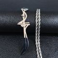 【Pocket king VOX 】Arabic Stainless Steel Islamic Muslim Zulfiqar Imam Ali s for Men Islam Gift Jewelry. 