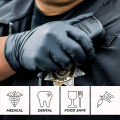 Black Nitrile Gloves Disposable 2 to 100 Pcs – Powder Free & Latex Free, Durable, Waterproof & Thick | For Kitchen, Cooking, Cleaning, DIY, Mechanical, Laboratory, Scientific & Educational Learning Use Alternative to Blue Nitrile. 