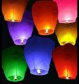 10 Sky Lanterns Pack in Multi Colors. 
