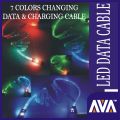 AVA ORIGINAL SPECIAL CHARGING AND DATA COPPER CABLE MICRO USB PORT 7 COLOR CHANGING LIGHTS CABLE FOR ALL MOBILES. 