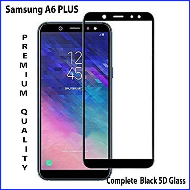 Samsung%20Galaxy%20A6%20Plus%20Full%20Black%209D5D6D10D11D21D%20Tempered%20Glass%20Screen%20Protector%20Full%20Glue%20Edge%20To%20Edge%20For%20Samsung%20Galaxy%20A6%20Plus%20-%20Image%202
