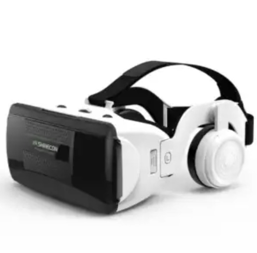 Shinecon G06A VR Headset with Detachable Headphones for 4.5-7.0 Inch Smartphones, Adjustable Goggles, Full-Screen VR Gaming Glasses