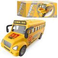 School Bus Van Toy For Kids Yellow School Pickup Van With Music & Flashlights 360 Degree Rotation Bump & Go Force Baby Toddler Handy Interactive Toy. 