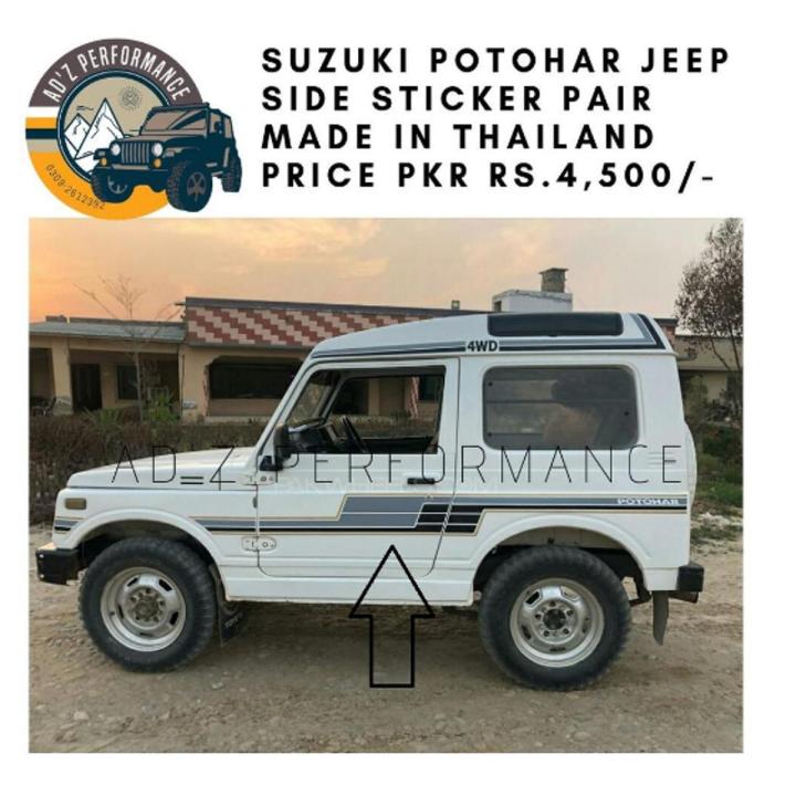 Thailand Side Door Sticker Suzuki Potohar Jeep