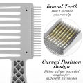 2 in 1 Barber Comb for Hair Cutting, Professional Fade Combs, Heat Resistant Clipper Comb, Curved Positioning Flat Top Hair Styling Comb for Men for Salon, Home, Travel. 