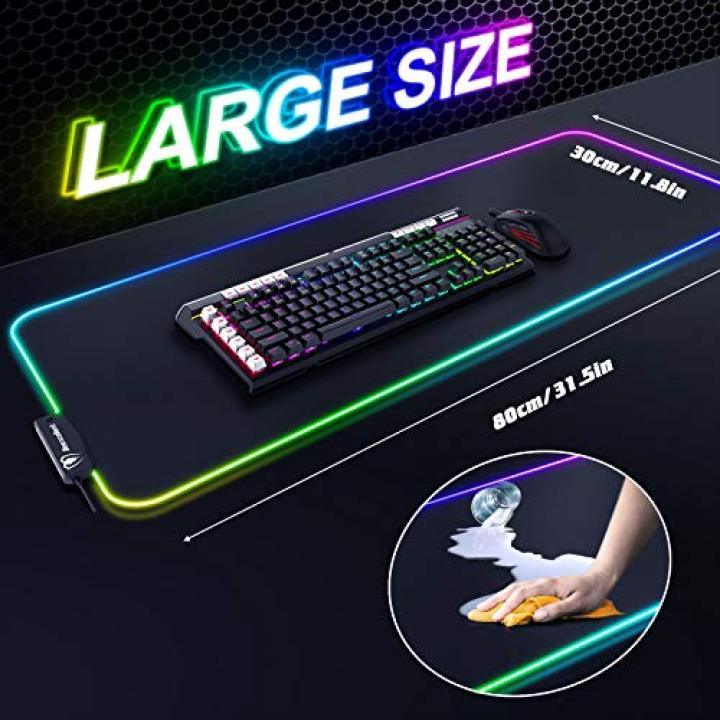 RGB Gaming Large Mouse Pad 80x30 Cm | Large RGB 14 Light effects Gaming Mouse Pad 800x300mm | Dragon RGB Gaming Large Mouse Pad