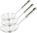 3 in 1 Stainless Steel Frying Mesh Strainer For Kitchen And Commercial Use Small Medium And Large Sizes. 