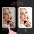 LED Touch Screen 180 Degree Rotating Cosmetic Mirror, LED Touch Screen Makeup Mirror With USB Charger & Stand. 