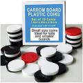 Kids Carrom Board Pieces - Coins - Goti - Set of 19 Pieces of Plastic Stone Size 1 - Black and White Kids Carom Goti/Coins. 