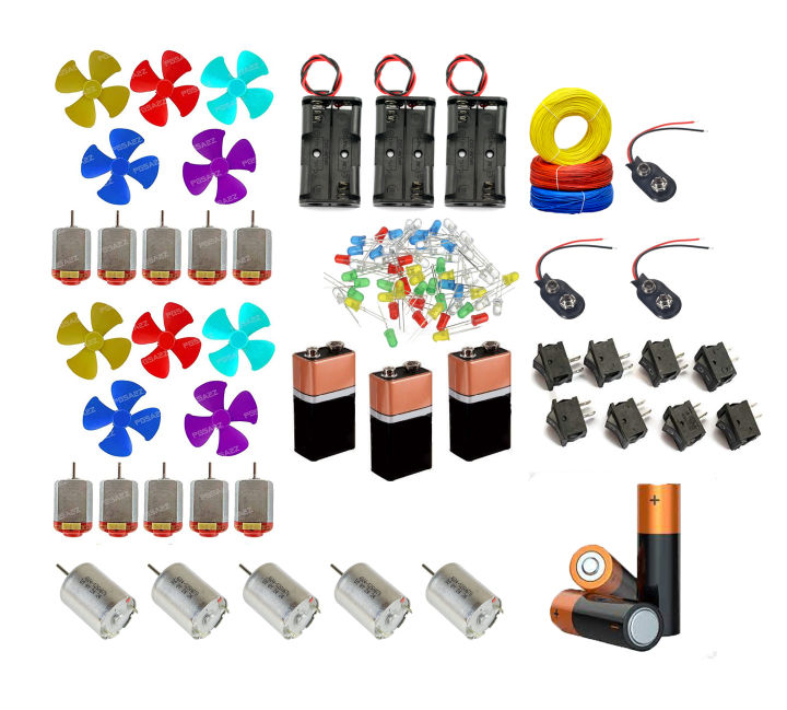 Electronic%20Science%20Project%20Kit%20for%20Kids%20DC%20motor%20fan,%20LEDs%20,Batteries%20-%20Image%203