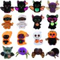 15CM Ty Beanie Halloween Series Big Eyes Bat Mummy Cat Ghost Spider Cute Soft Animal Doll Kids Toys Halloween Gifts for Children. 