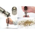 Techmanistan Stainless Steel Salt and Pepper Mill Grinder (1 Piece), Stainless Steel Manual Salt Grinder, Pepper Grinder, Spice Mill, Salt Mill, Pepper Mill, Handheld Salt & Pepper Mill. 