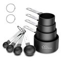 Measuring Cups and Spoons Set of 8 Pieces，Nesting Measure Cups with Stainless Steel Handle, for Dry and Liquid Ingredient. 