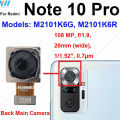 Front Rear Camera For Xiaomi Redmi Note 10/Note 10S/Note 10 Pro Back Main Front Facing Camera Module Flex Cable Repair Parts 10S. 