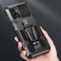 Vantime for Infinix Hot 12 Back Belt Clip Case Kickstand Cover. 