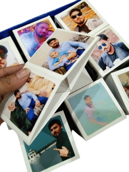 7 popup card jumping cubes. best gift for friends. hand made popup jumping cubes.